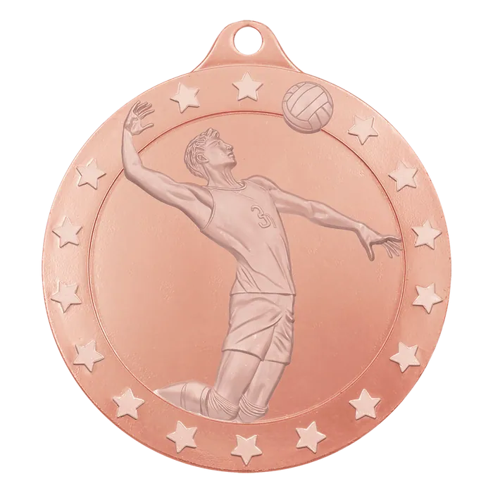 Male Volleyball Radiance Medal - Bronze, 2"