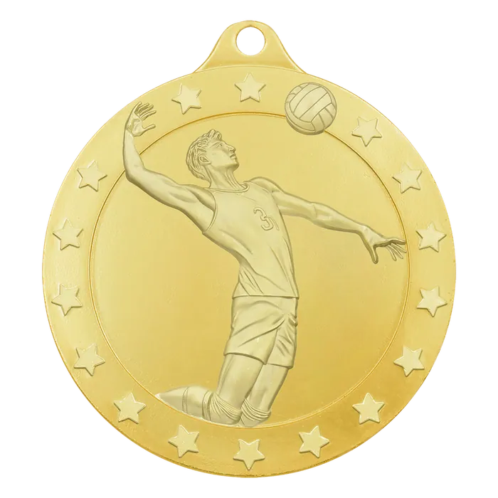 Male Volleyball Radiance Medal - Gold, 2"