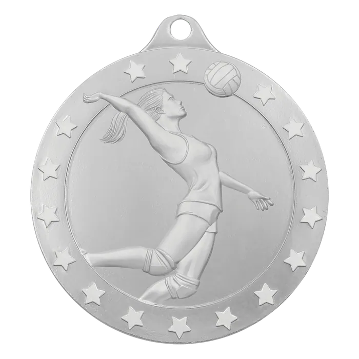 Female Volleyball Radiance Medal - Silver, 2"