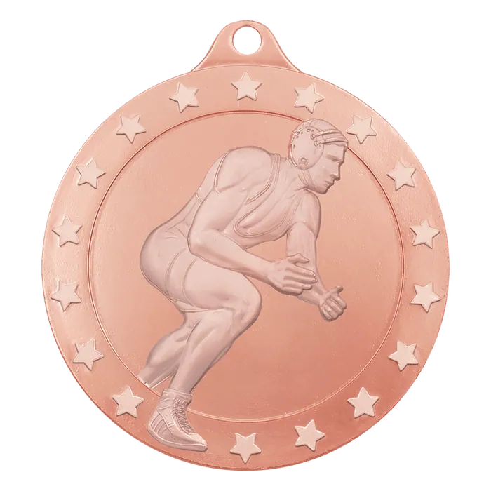 Male Wrestling Radiance Medal - Bronze, 2"