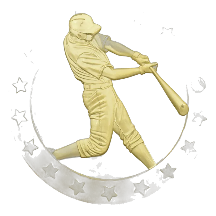 Baseball Radiance Medal - Gold, 2 3/4"