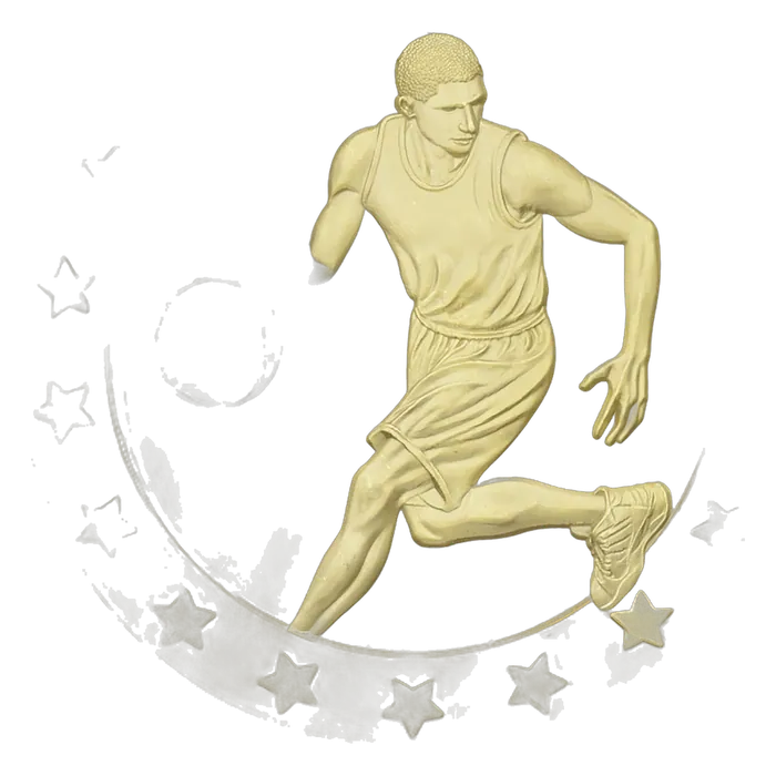 Male Basketball Radiance Medal - Gold, 2 3/4"