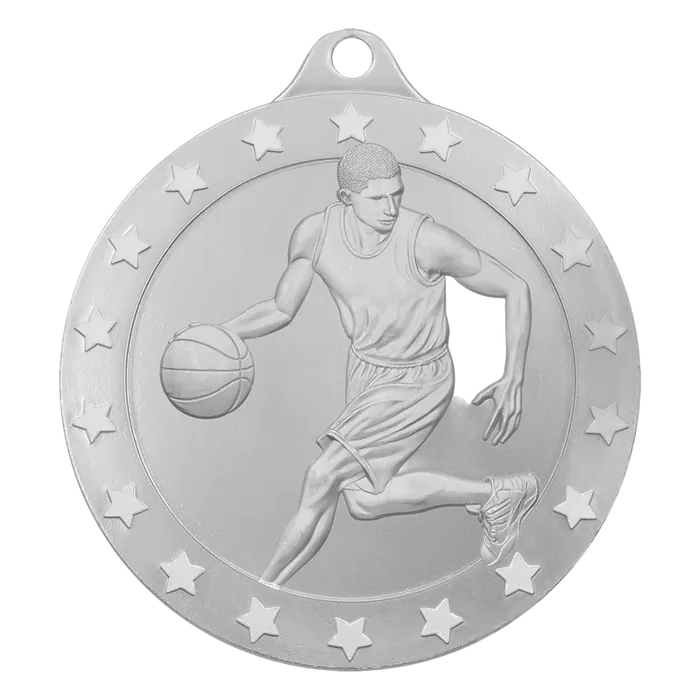 Male Basketball Radiance Medal - Silver, 2 3/4"