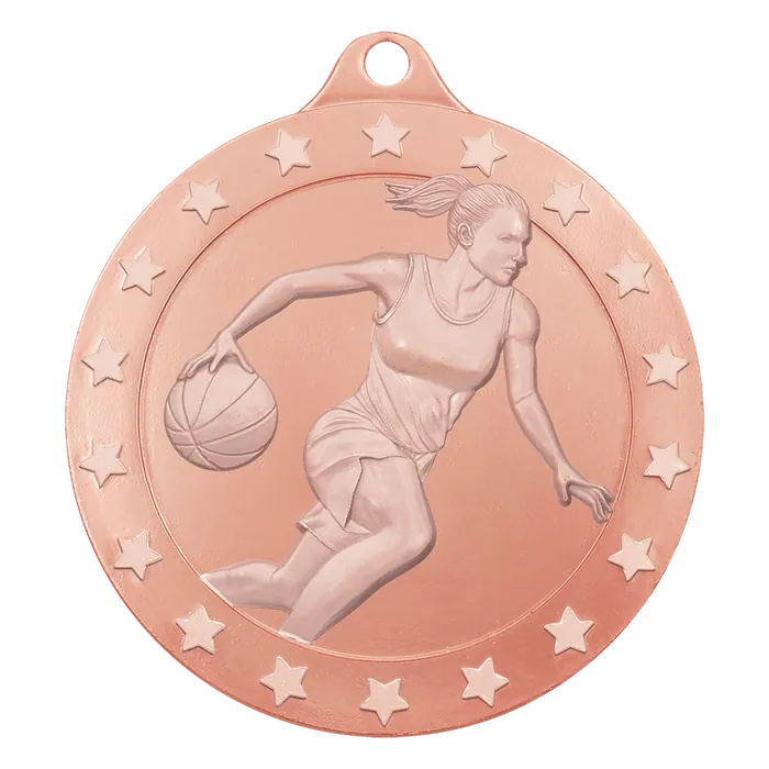 Female Basketball Radiance Medal - Bronze, 2 3/4"
