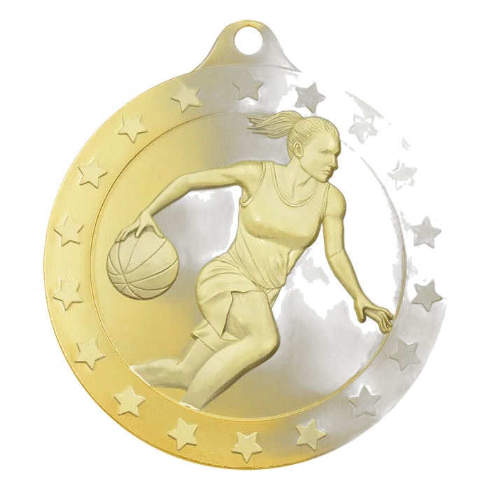 Female Basketball Radiance Medal - Gold, 2 3/4"
