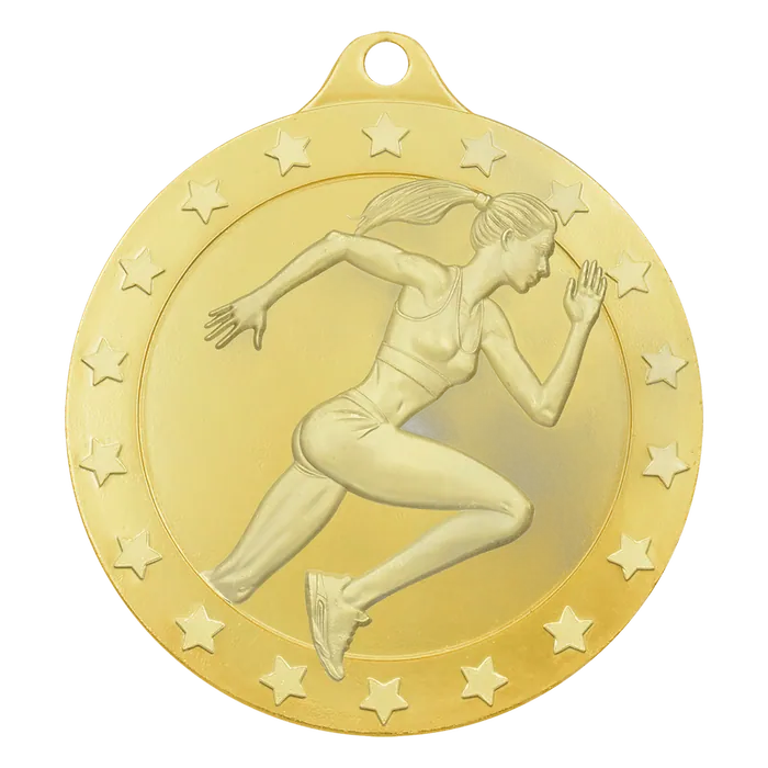 Female Track Radiance Medal - Gold, 2 3/4"
