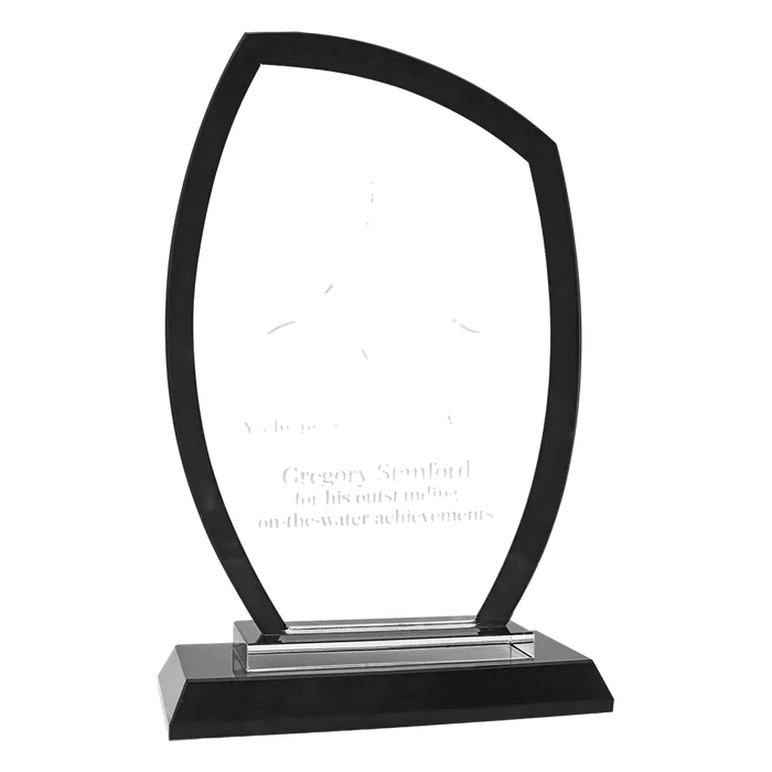 7 1/2" Peak Black Regal Glass