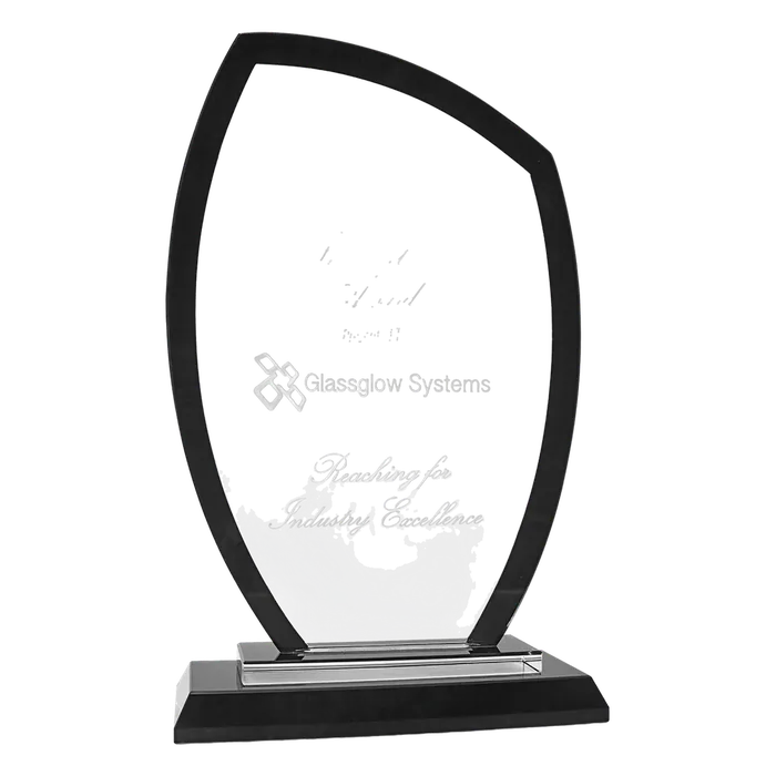 9" Peak Black Regal Glass