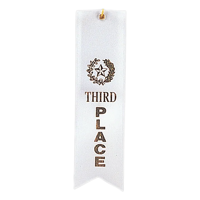 3rd Place Carded Ribbon with String