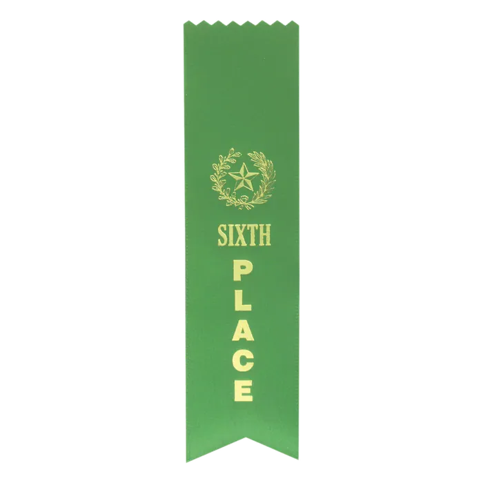 6th Place Pinked Ribbon