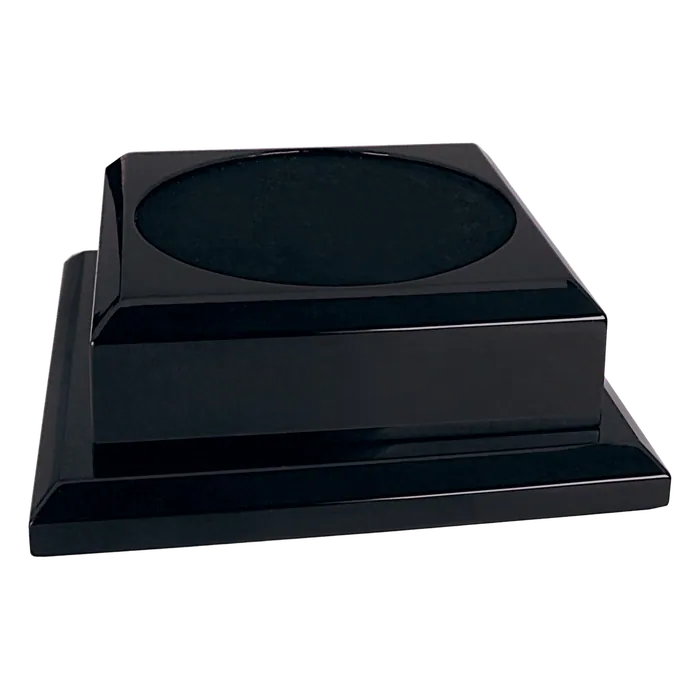 Black Piano Finish Pedestal Base, 8" x 8"