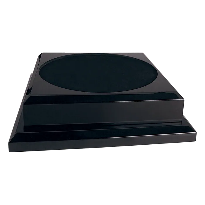 Black Piano Finish Pedestal Base, 11" x 11"