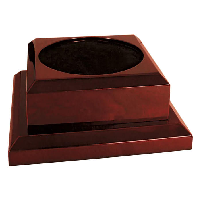 Rosewood Piano Finish Pedestal Base, 7" x 7"