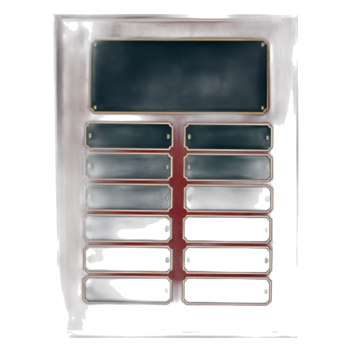 Rosewood Piano Finish Perpetual Plaque with 12 Plates