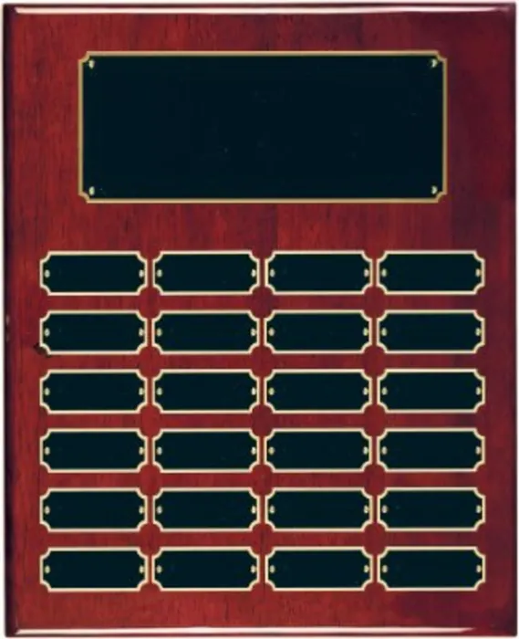 Rosewood Piano Finish Perpetual Plaque with 24 Plates