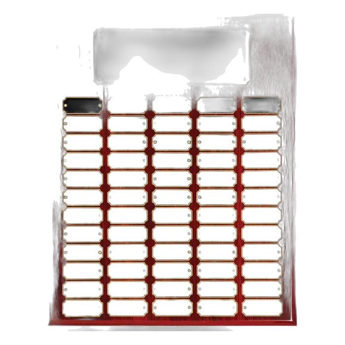 Rosewood Piano Finish Perpetual Plaque with 60 Plates