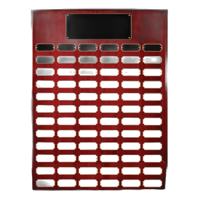 Rosewood Piano Finish Perpetual Plaque with 72 Plates