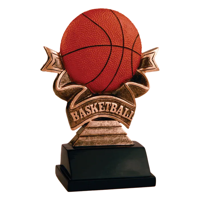 Basketball Ribbon Resin-5 1/2"