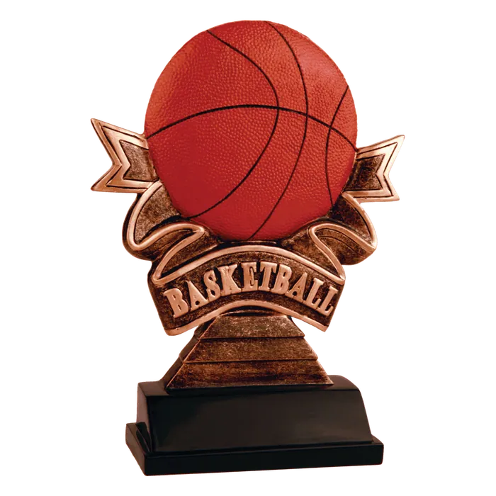 Basketball Ribbon Resin-7"