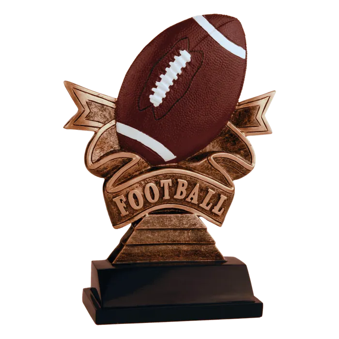 Football Ribbon Resin-7"
