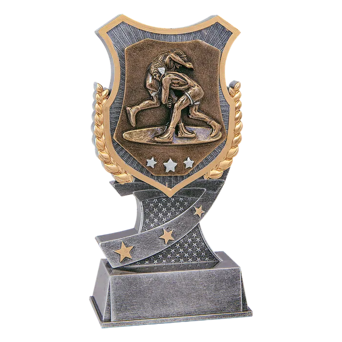 Wrestling Shield Award-6"