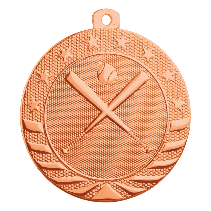 Baseball/Softball Starbrite Medal-Bronze, 2"