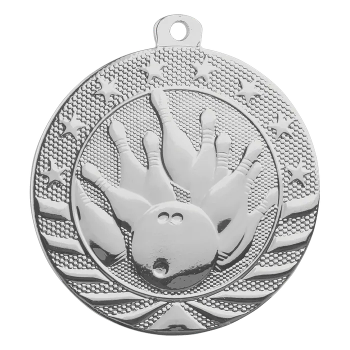 Bowling Starbrite Medal-Silver, 2"