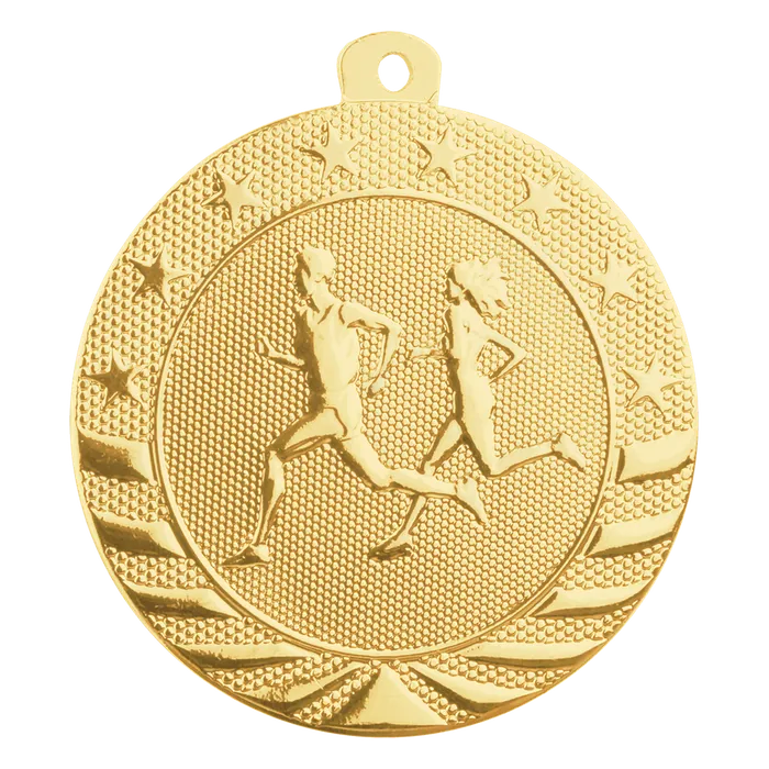 Cross Country Starbrite Medal-Gold, 2"
