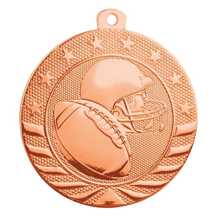 Football Starbrite Medal-Bronze, 2", Style SB155B
