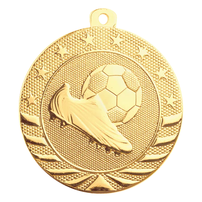 Soccer Starbrite Medal-Gold, 2"