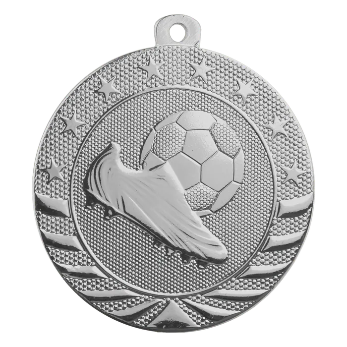 Soccer Starbrite Medal-Silver, 2"