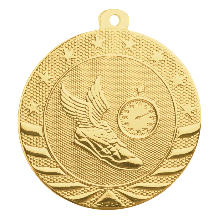 Track Starbrite Medal-Gold, 2"