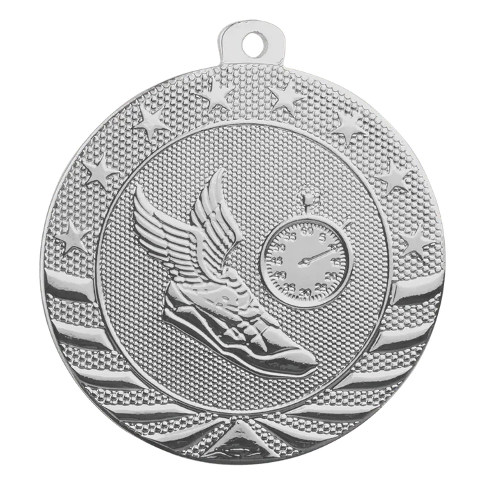 Track Starbrite Medal-Silver, 2"