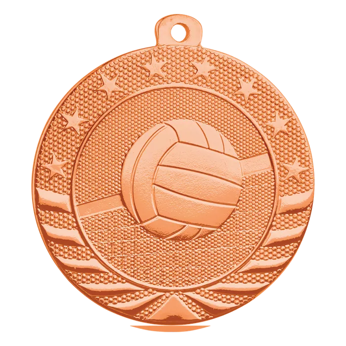 Volleyball Starbrite Medal-Bronze, 2"