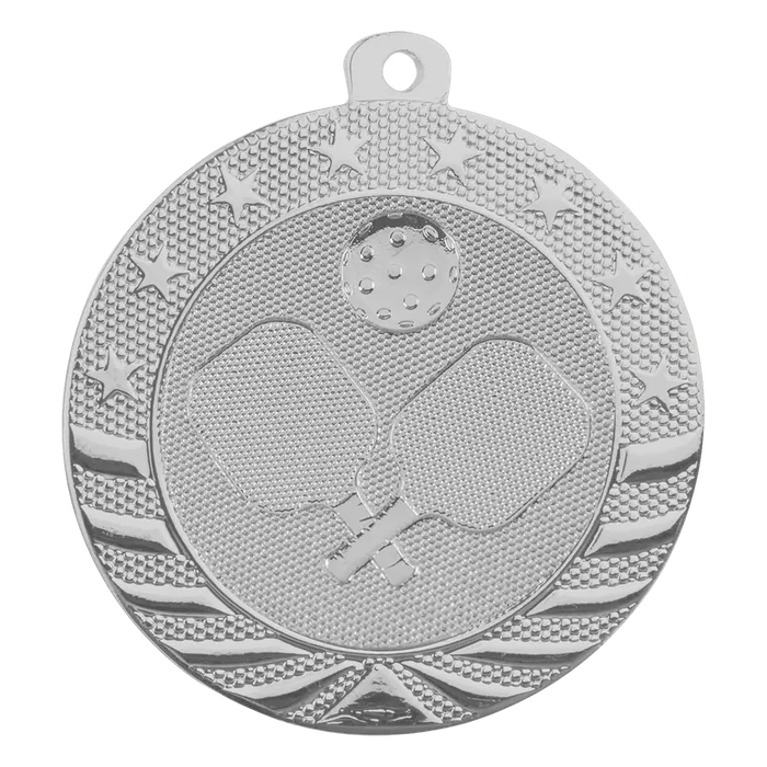 Pickleball Starbright Medal-Silver, 2"