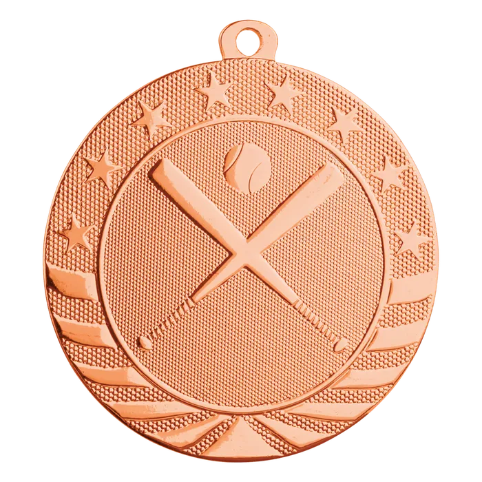Baseball/Softball Starbrite Medal-Bronze, 2 3/4"