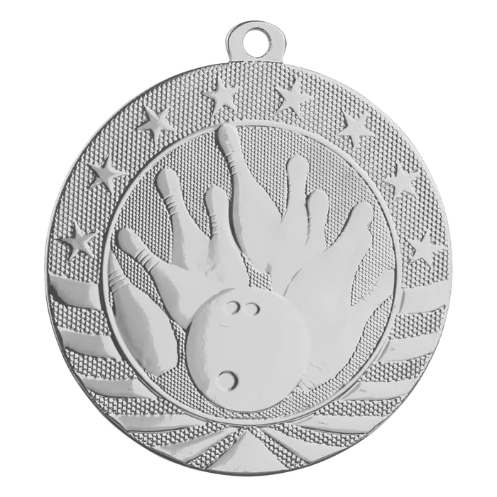 Bowling Starbrite Medal-Silver, 2 3/4"