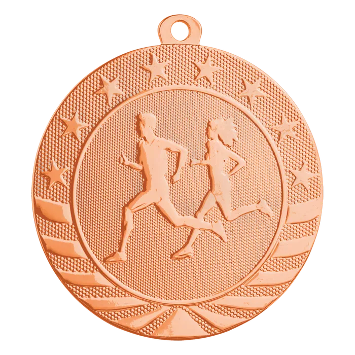 Cross Country Starbrite Medal-Bronze, 2 3/4"