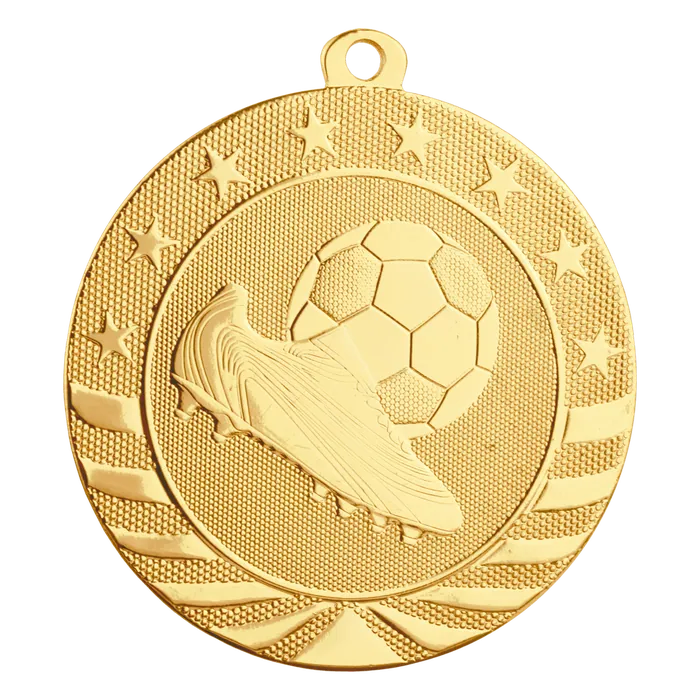 Soccer Starbrite Medal-Gold, 2 3/4"