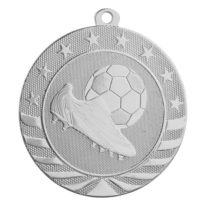 Soccer Starbrite Medal-Silver, 2 3/4"