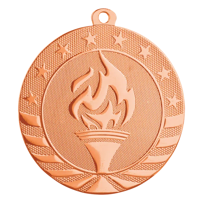 Torch Starbrite Medal-Bronze, 2 3/4"