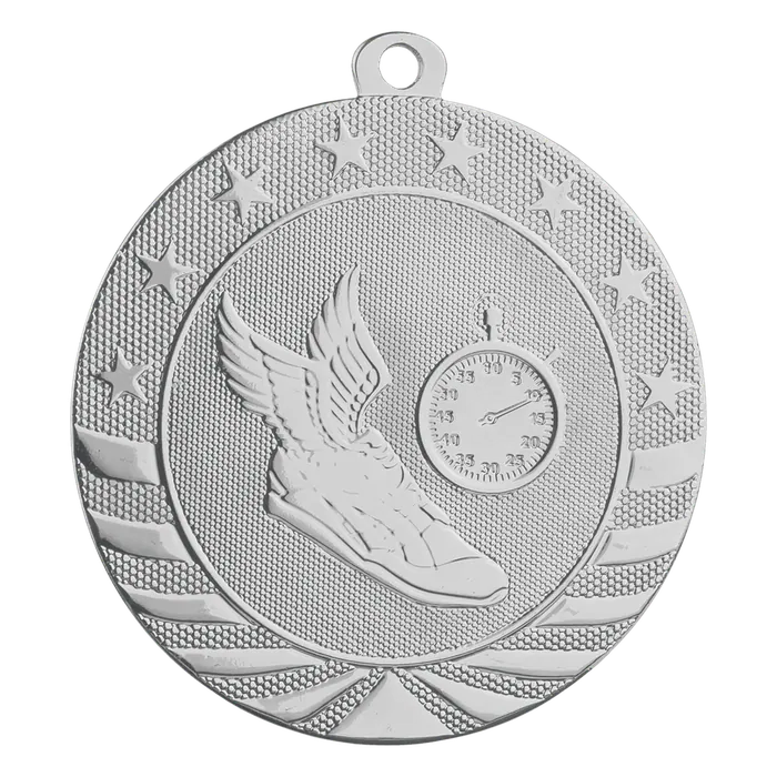 Track Starbrite Medal-Silver, 2 3/4"