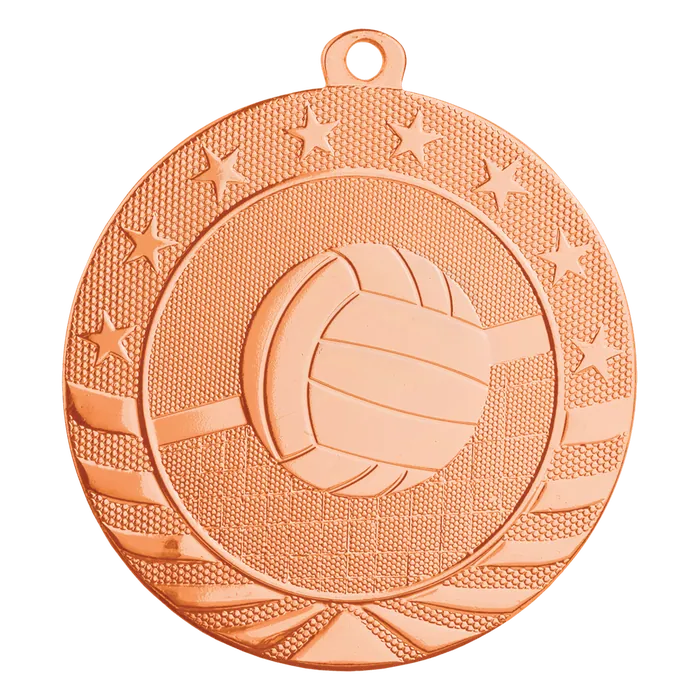Volleyball Starbrite Medal-Bronze, 2 3/4"