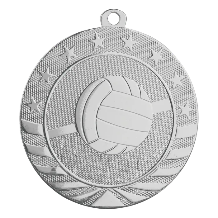 Volleyball Starbrite Medal-Silver, 2 3/4"
