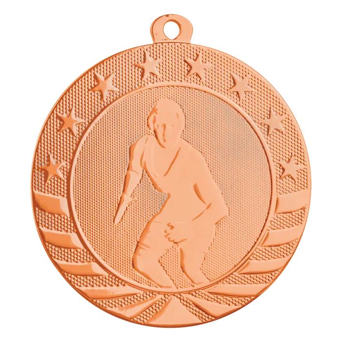 Male Wrestling Starbrite Medal-Bronze, 2 3/4"