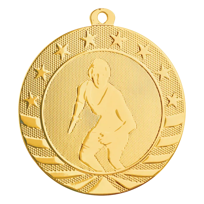 Male Wrestling Starbrite Medal-Gold, 2 3/4"