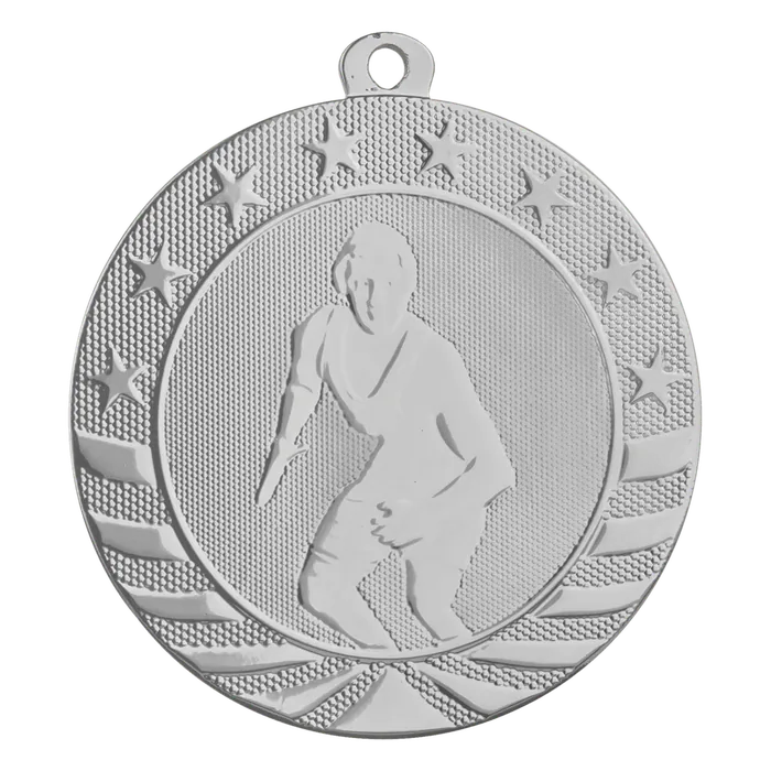 Male Wrestling Starbrite Medal-Silver, 2 3/4"