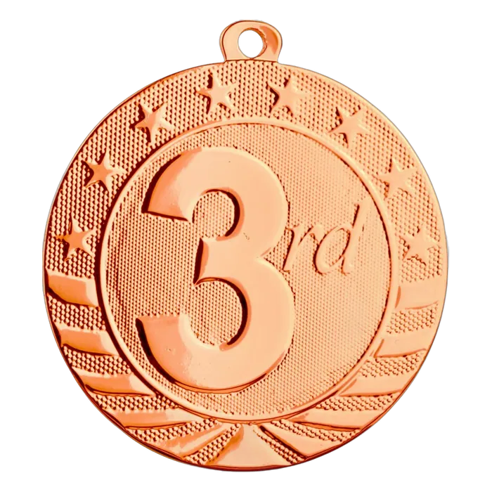 3rd Place Starbrite Medal (Bronze only), 2 3/4"