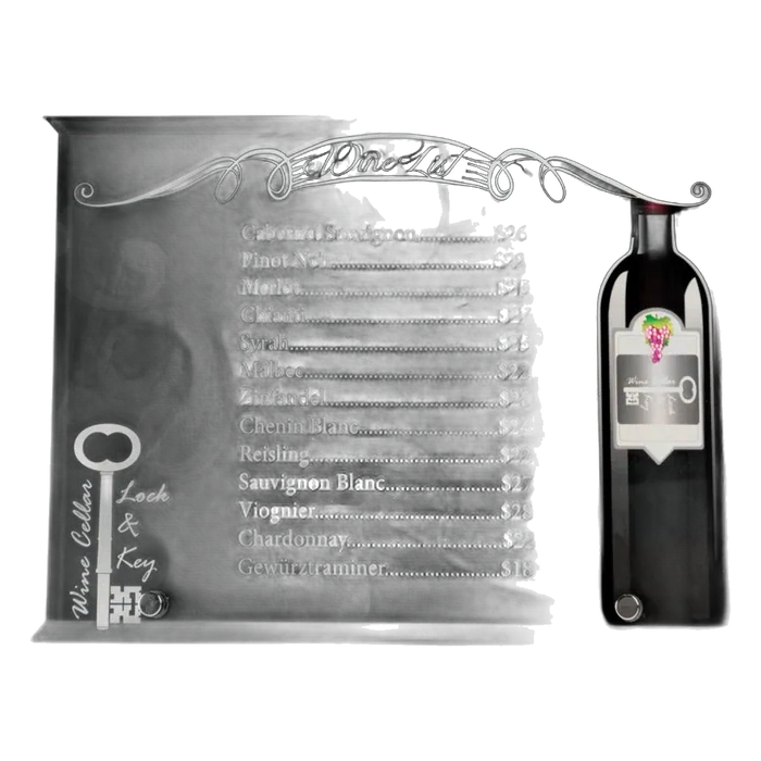 Standing Glass with Silver Pin, 10" x 7" x 3/16"
