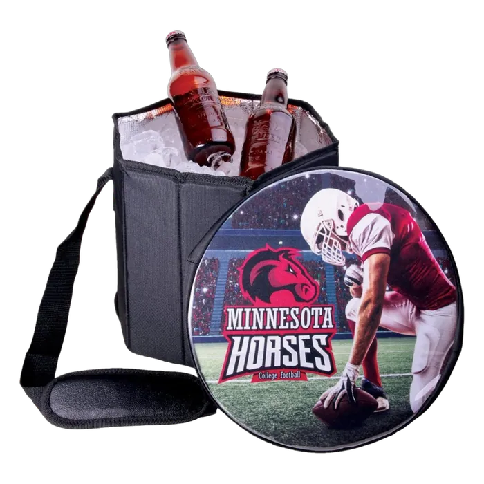 Insulated Collapsible Cooler with Adjustable Shoulder Strap